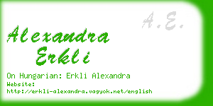 alexandra erkli business card